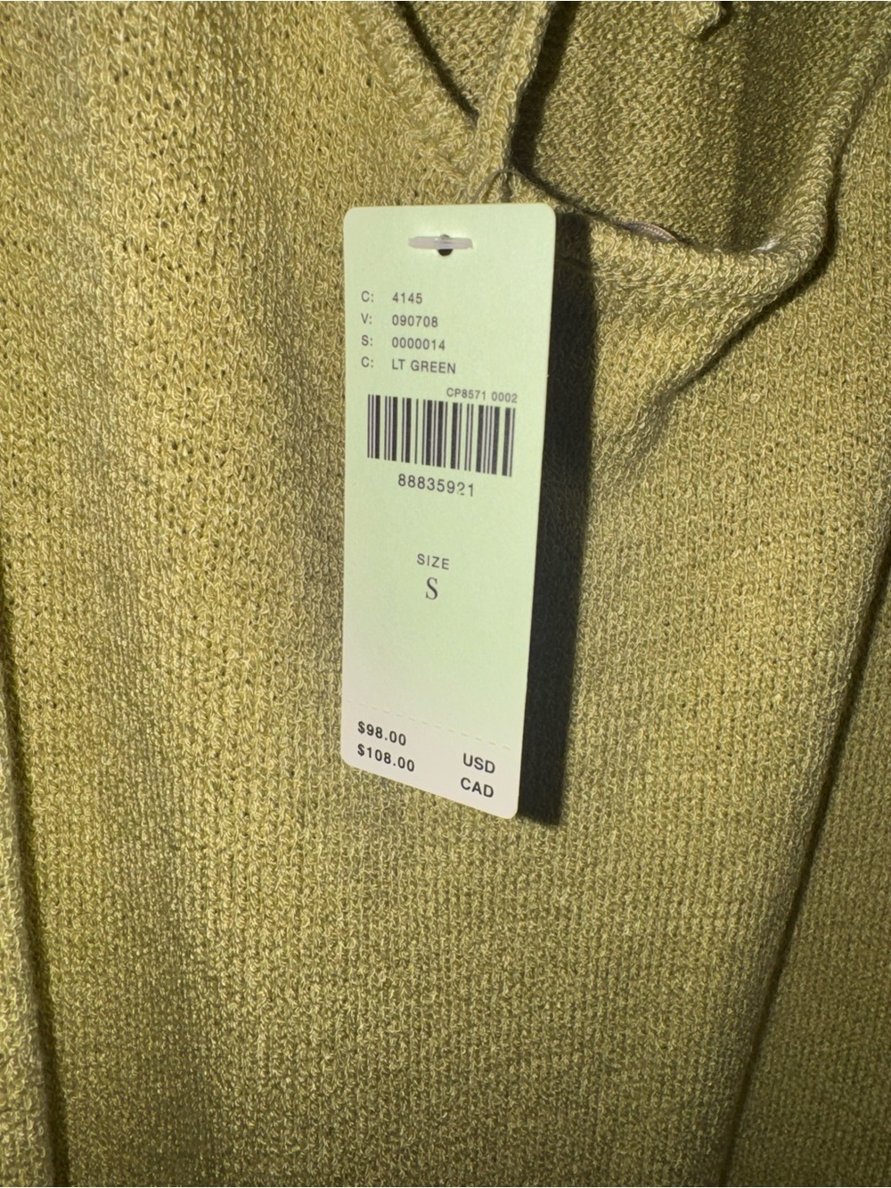 Anthropologie Flat White knit green Halter Maxi Dress slit dress NWT size small - Picture 8 of 14